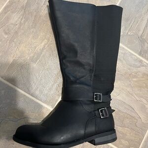 Black Women's Riding Boots WIDE CALF